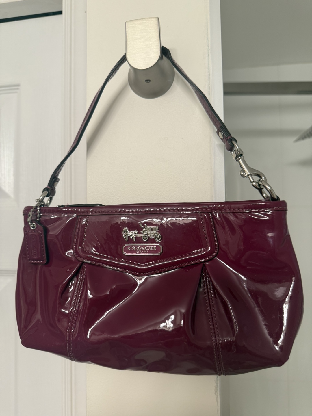 Coach Purple Patent Leather Bag