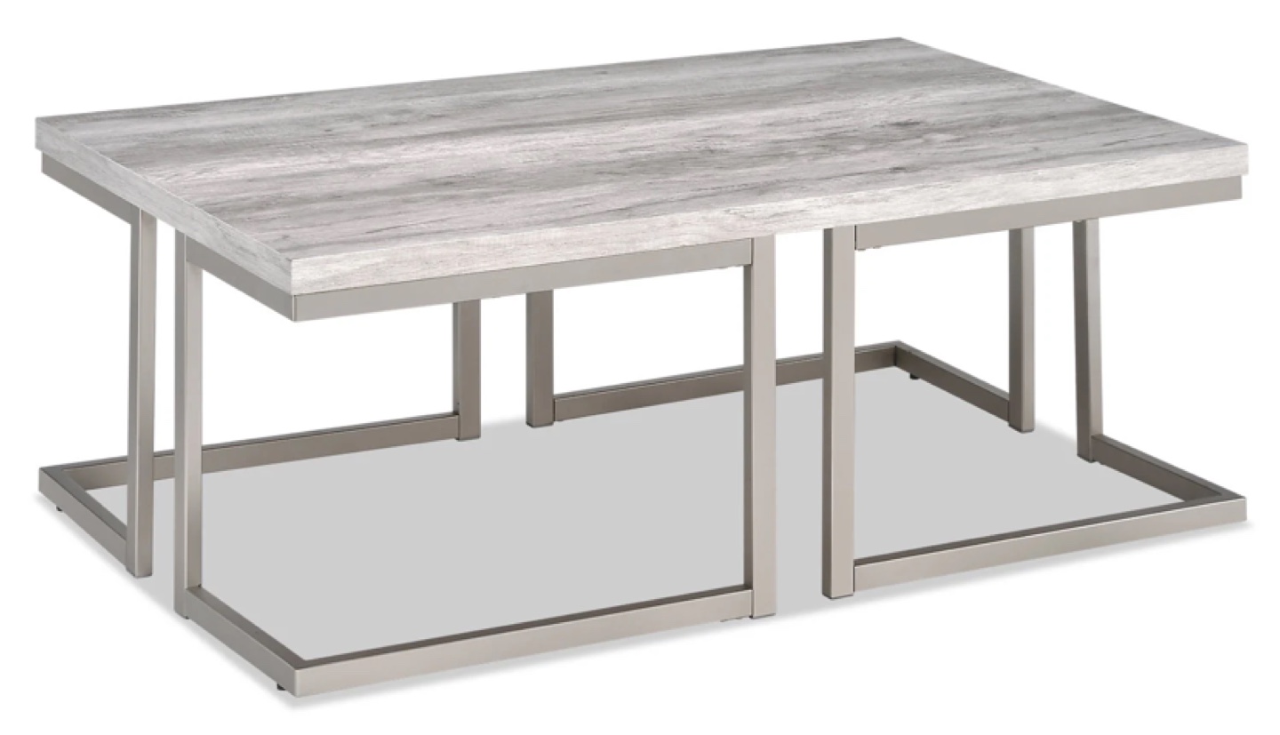 Brand New Coffee Table - Grey Wood & Metal Frame - photo 2