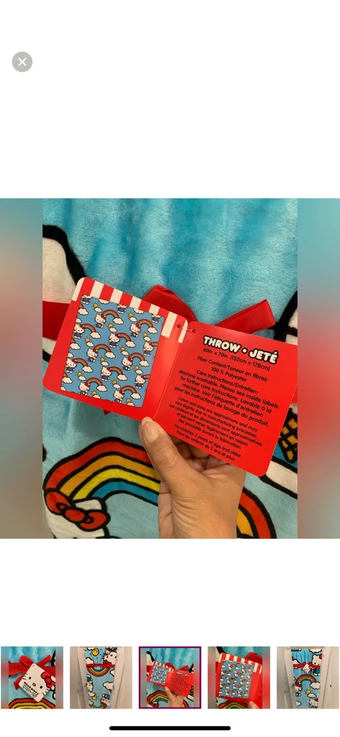 🌈 New Hello Kitty Throw Blanket - 60in x 70in🌈 image indicator(4)