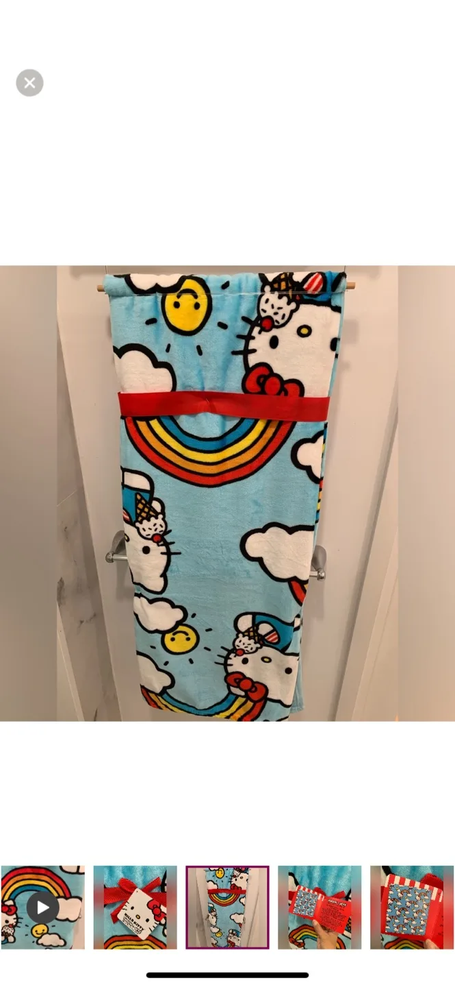 🌈 New Hello Kitty Throw Blanket - 60in x 70in🌈 image indicator(5)