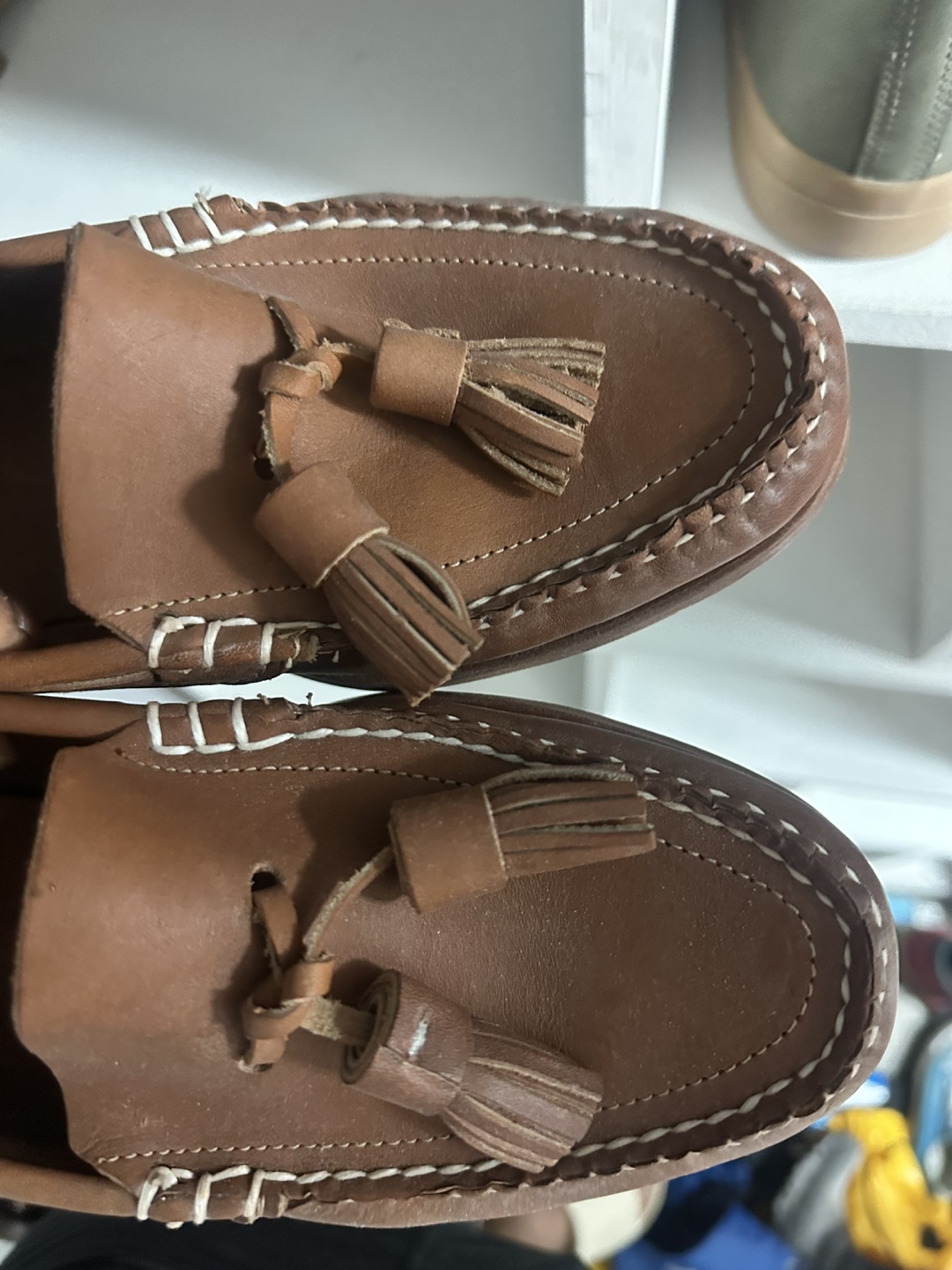 Cole Haan Brown Leather Tassel Loafers