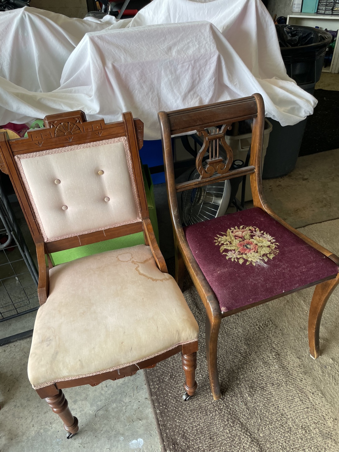 Antique Accent Chairs - Set of 2
