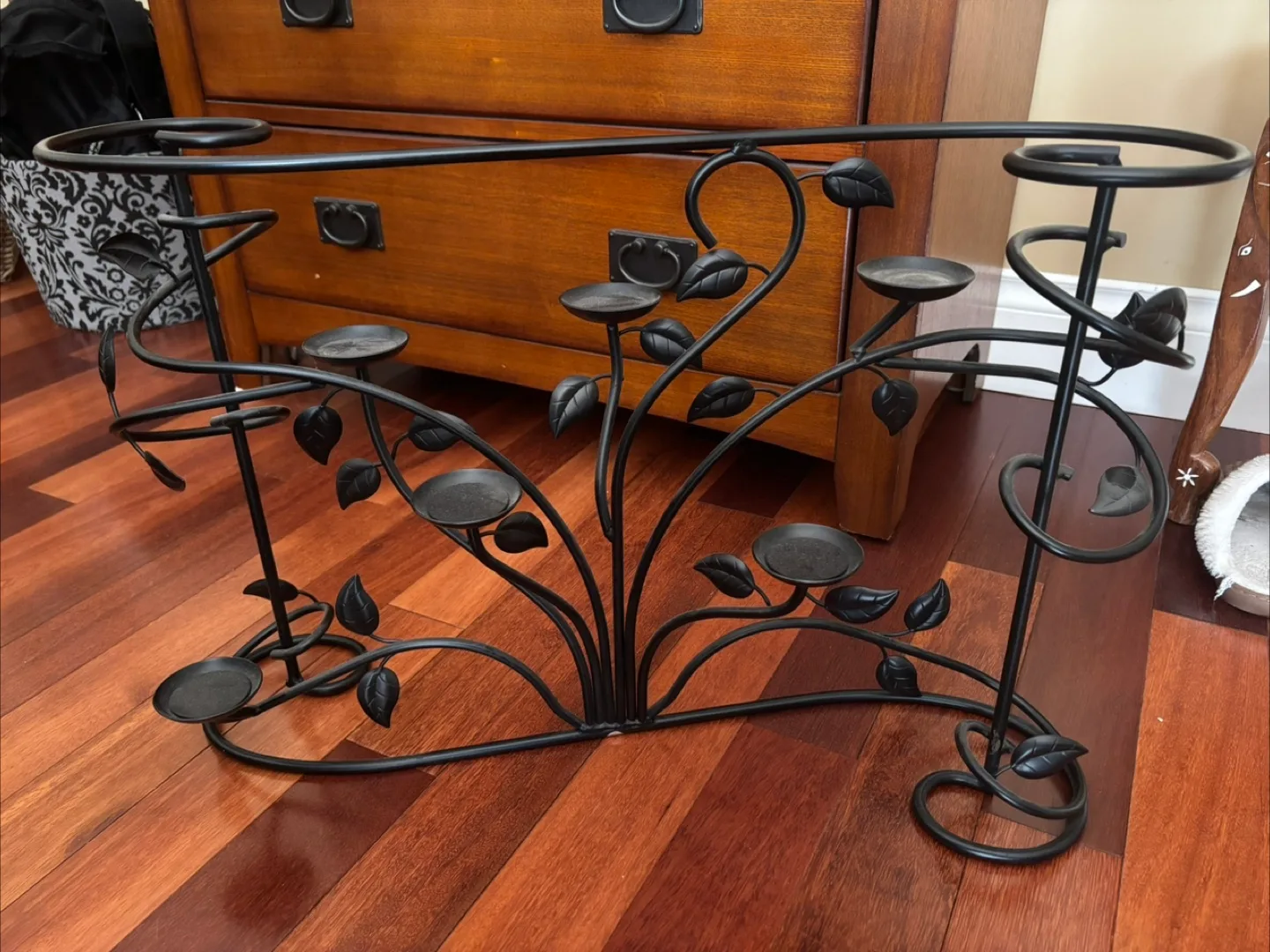 Metal Candle Holder - Black thumbnail