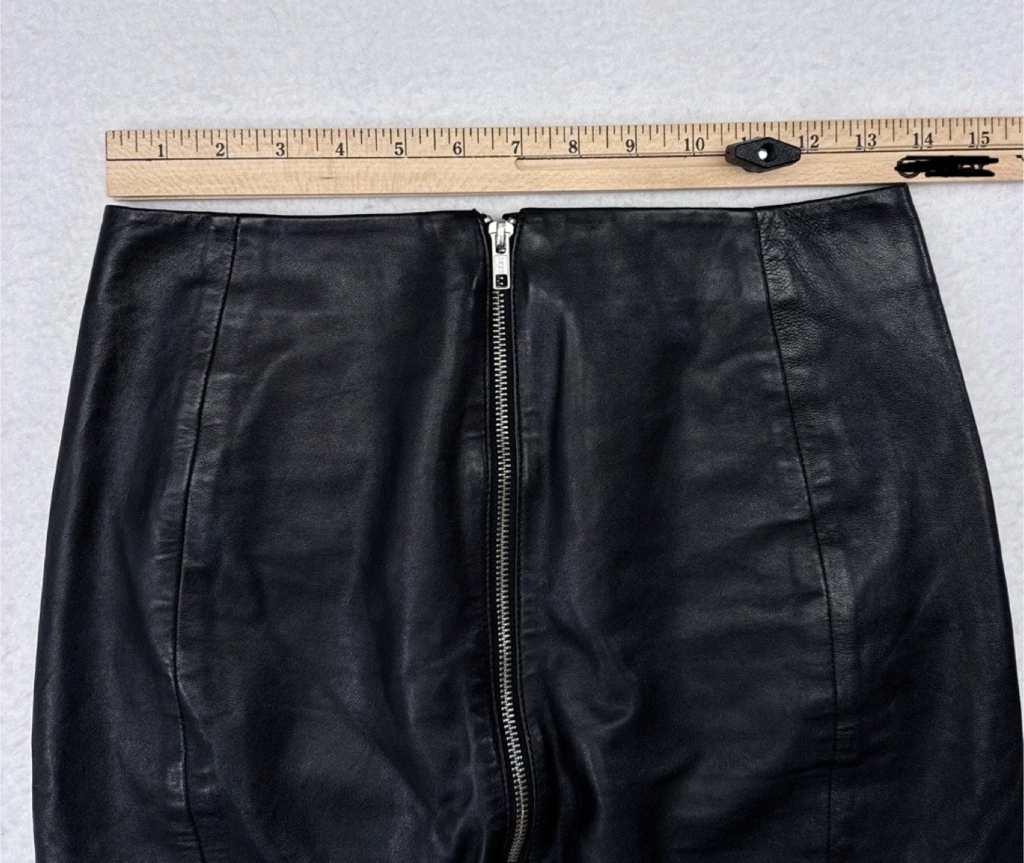 Black Leather Mini Skirt - photo 4