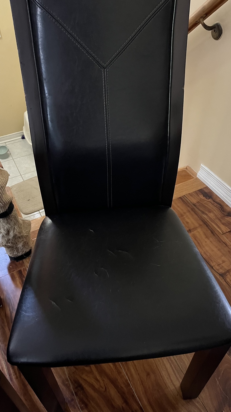 Set of 2 Brown leather Dining Chairs - photo 3