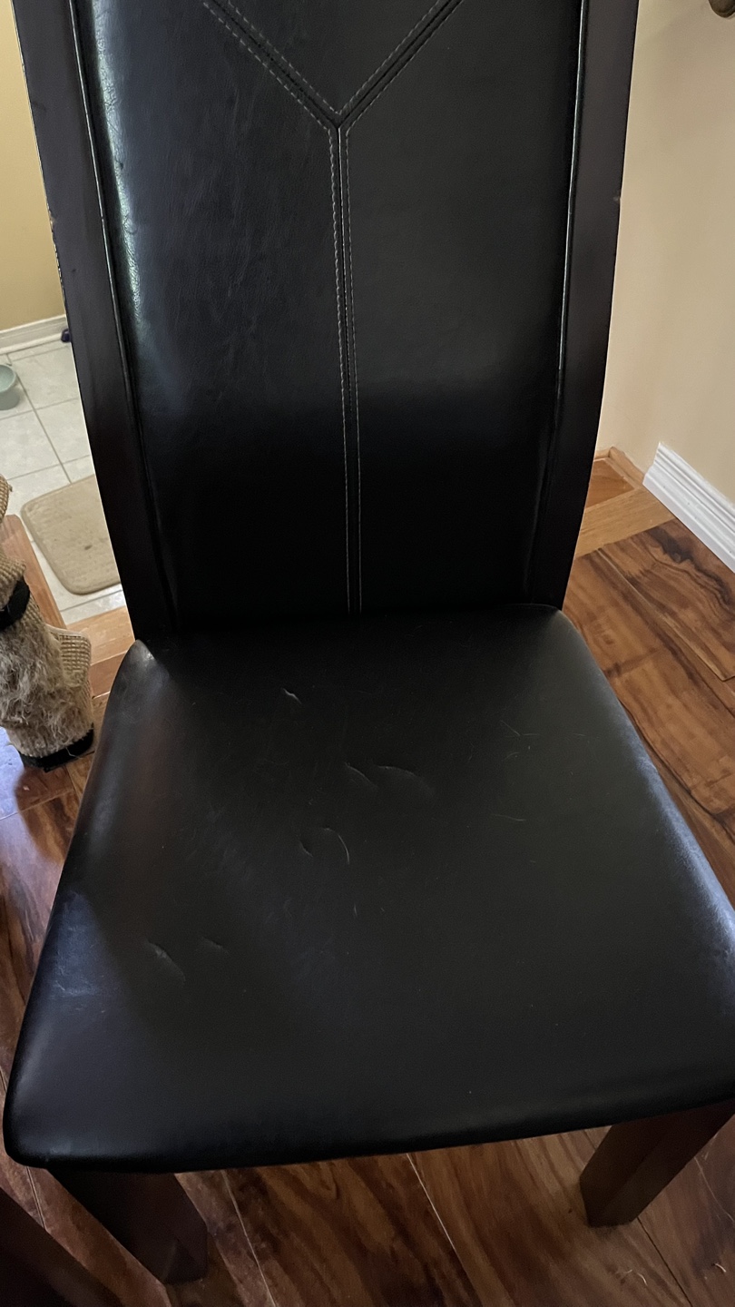 Set of 2 Brown leather Dining Chairs - photo 5