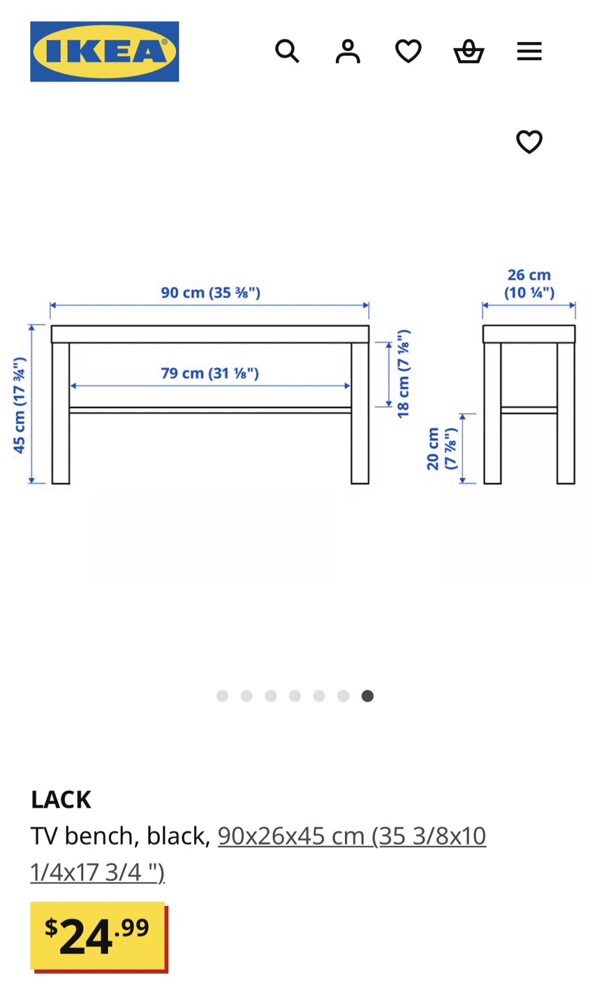 IKEA Lack TV Bench - White - photo 3