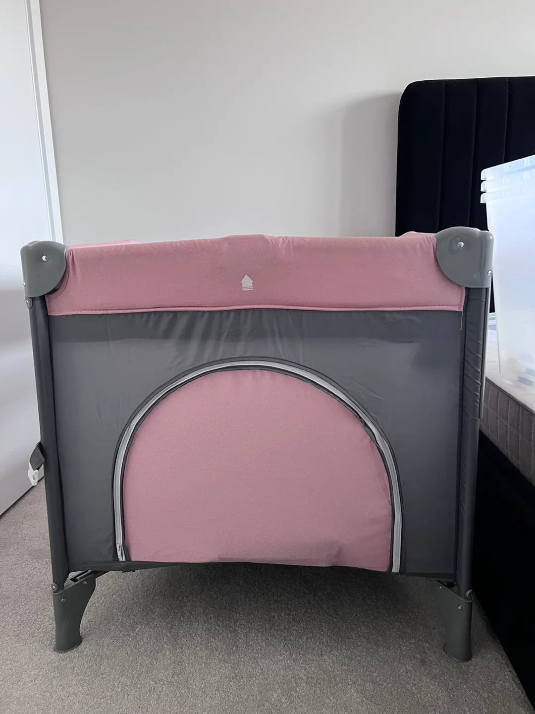 Pink & Grey Portable Playard thumbnail