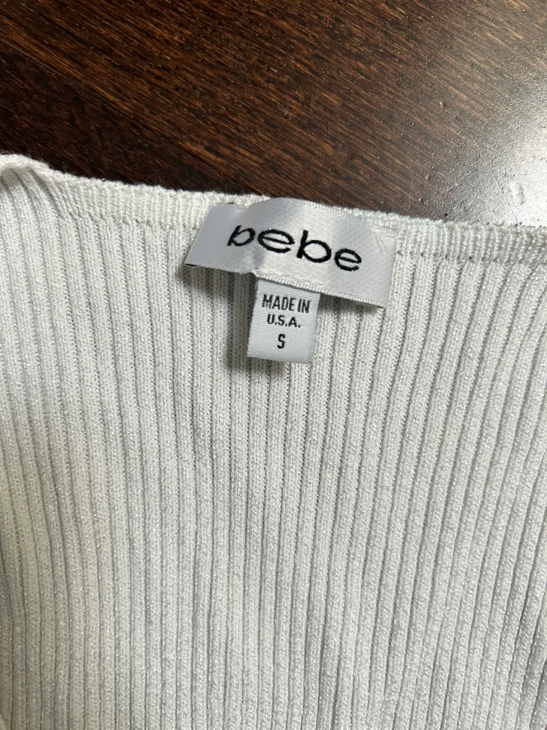 Vintage Bebe White Knit Mini Dress - Size S image indicator(2)