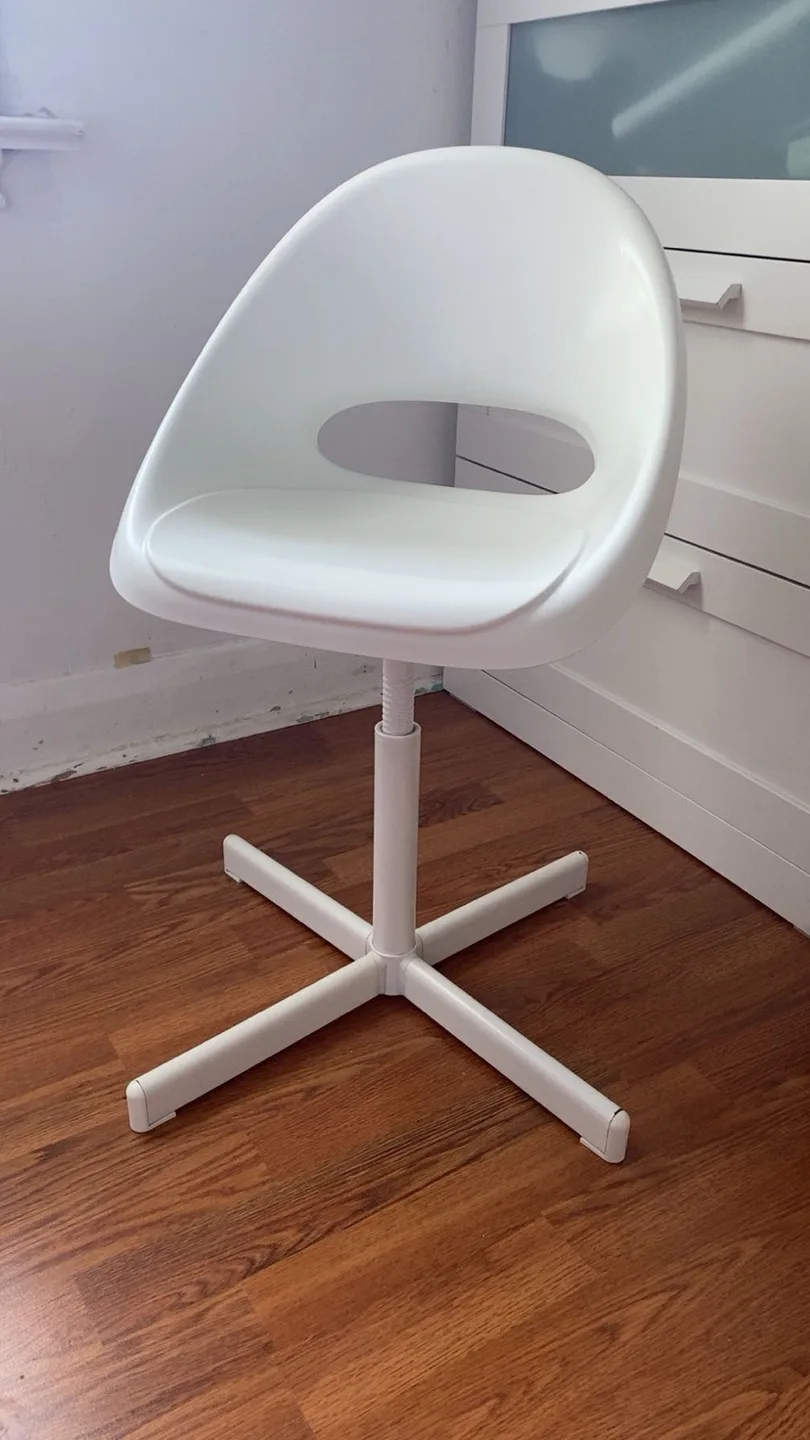 IKEA Child’s Desk Chair, White thumbnail
