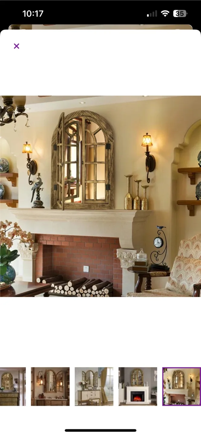 BNIB Window Pane Mirror, 30" x 20" image indicator(3)