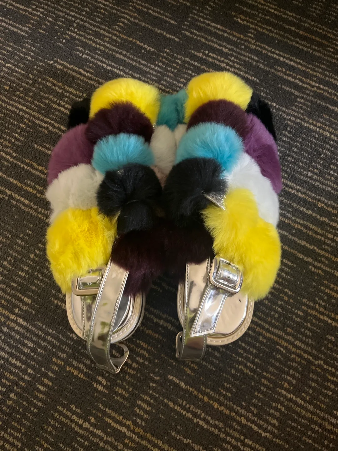 Tsumori Chisato Fur Sandals - Size 24 1/2 thumbnail