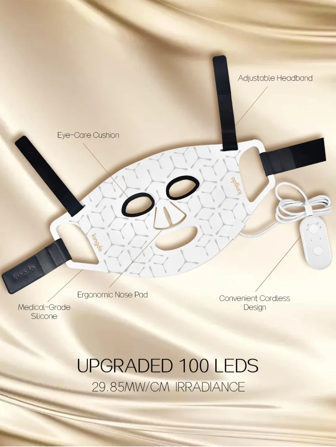 LED Face Mask Red Light Therapy Device image indicator(8)