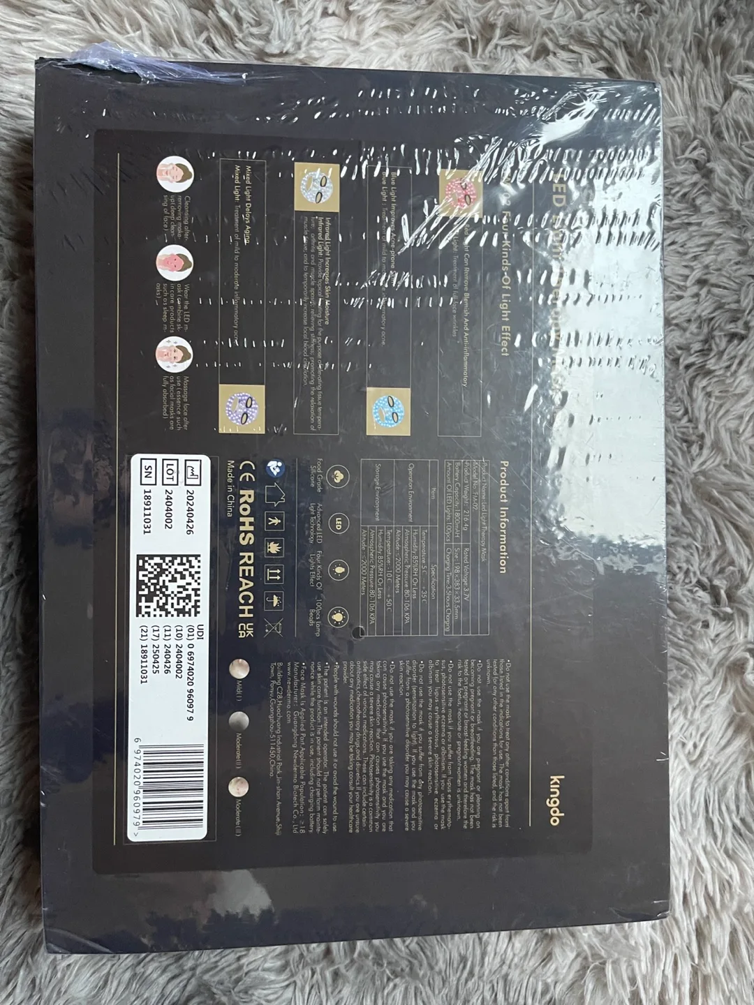 LED Face Mask Red Light Therapy Device image indicator(3)