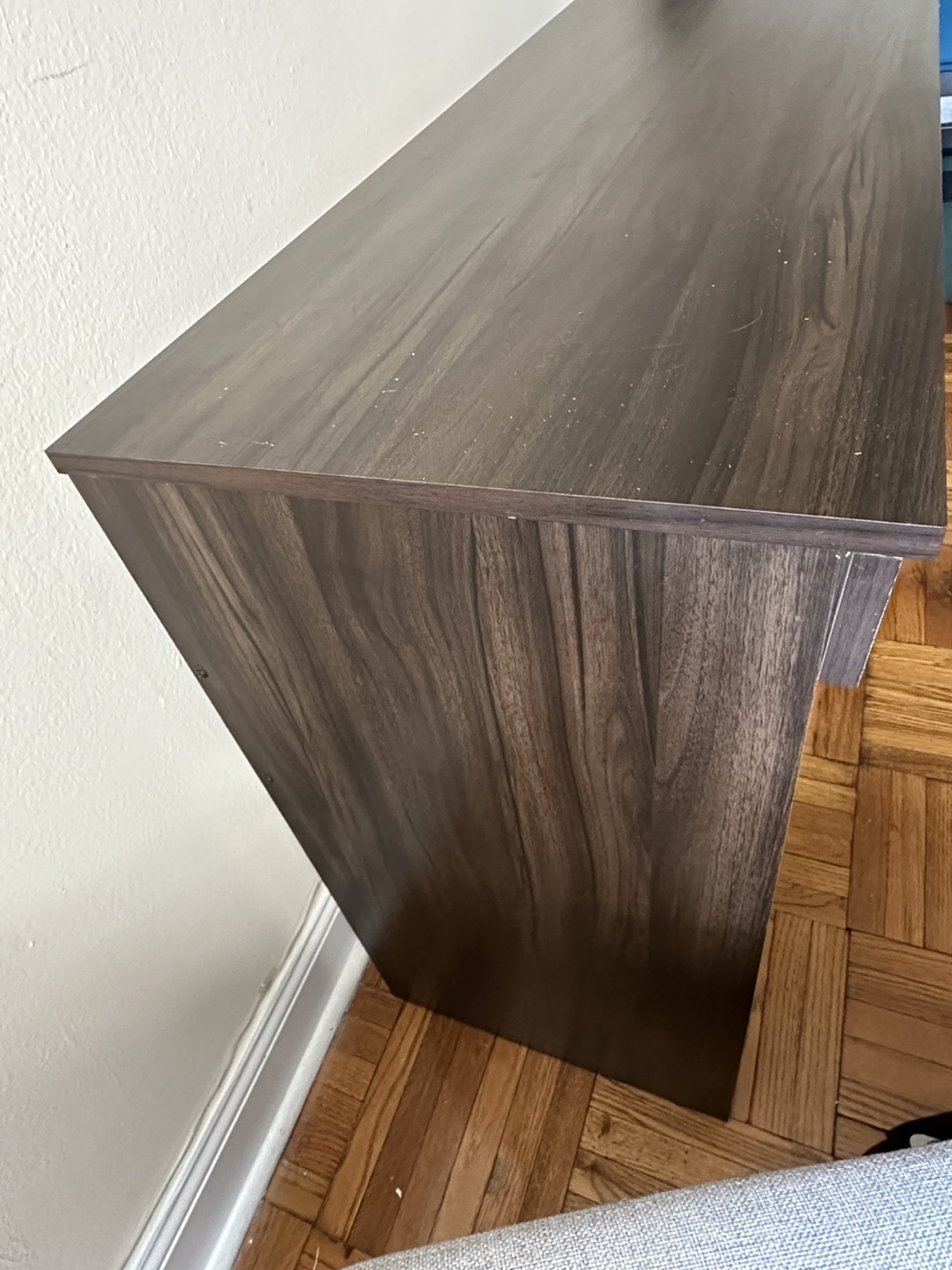 Dark Brown Wood Desk with Drawers - photo 5