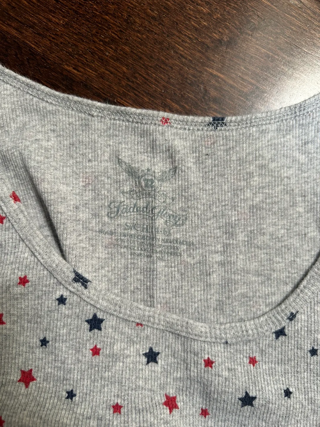 Vintage Faded Glory Star Print Tank Top image indicator(2)