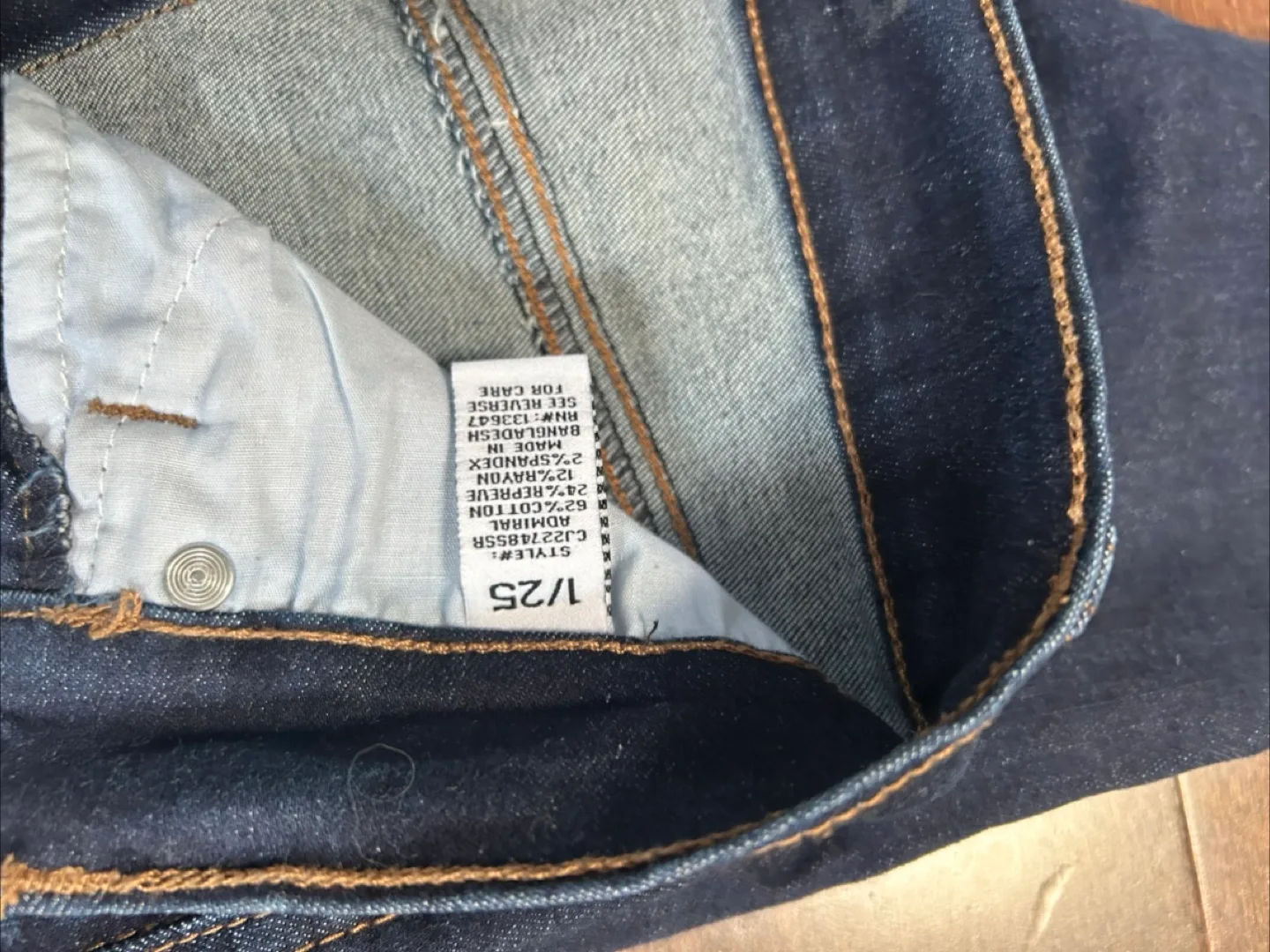 Celine Admiral Dark Wash Jeans - Size 1/25 image indicator(2)