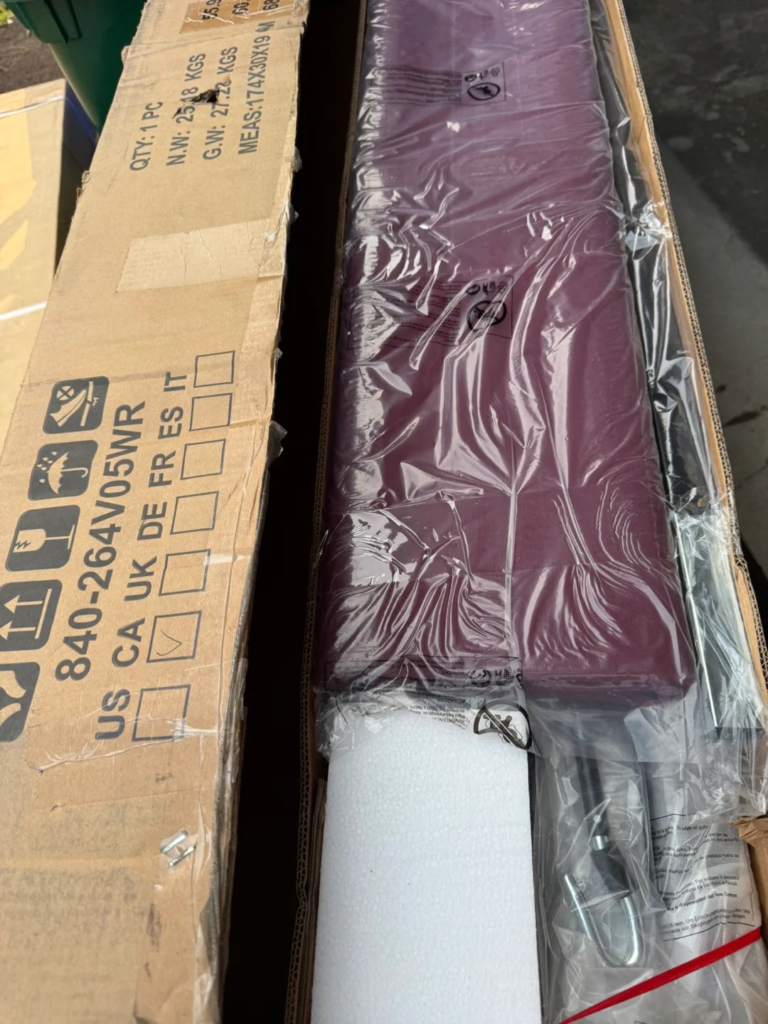 12' x 10' RETRACTABLE AWNING WINE RED image indicator(2)