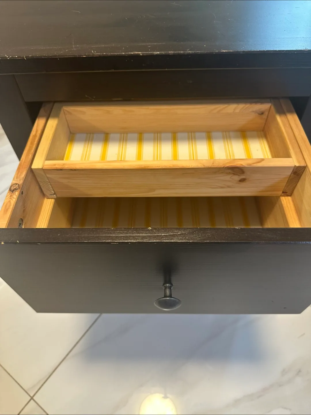 Brown/Black IKEA 2-Drawer Nightstand image indicator(2)