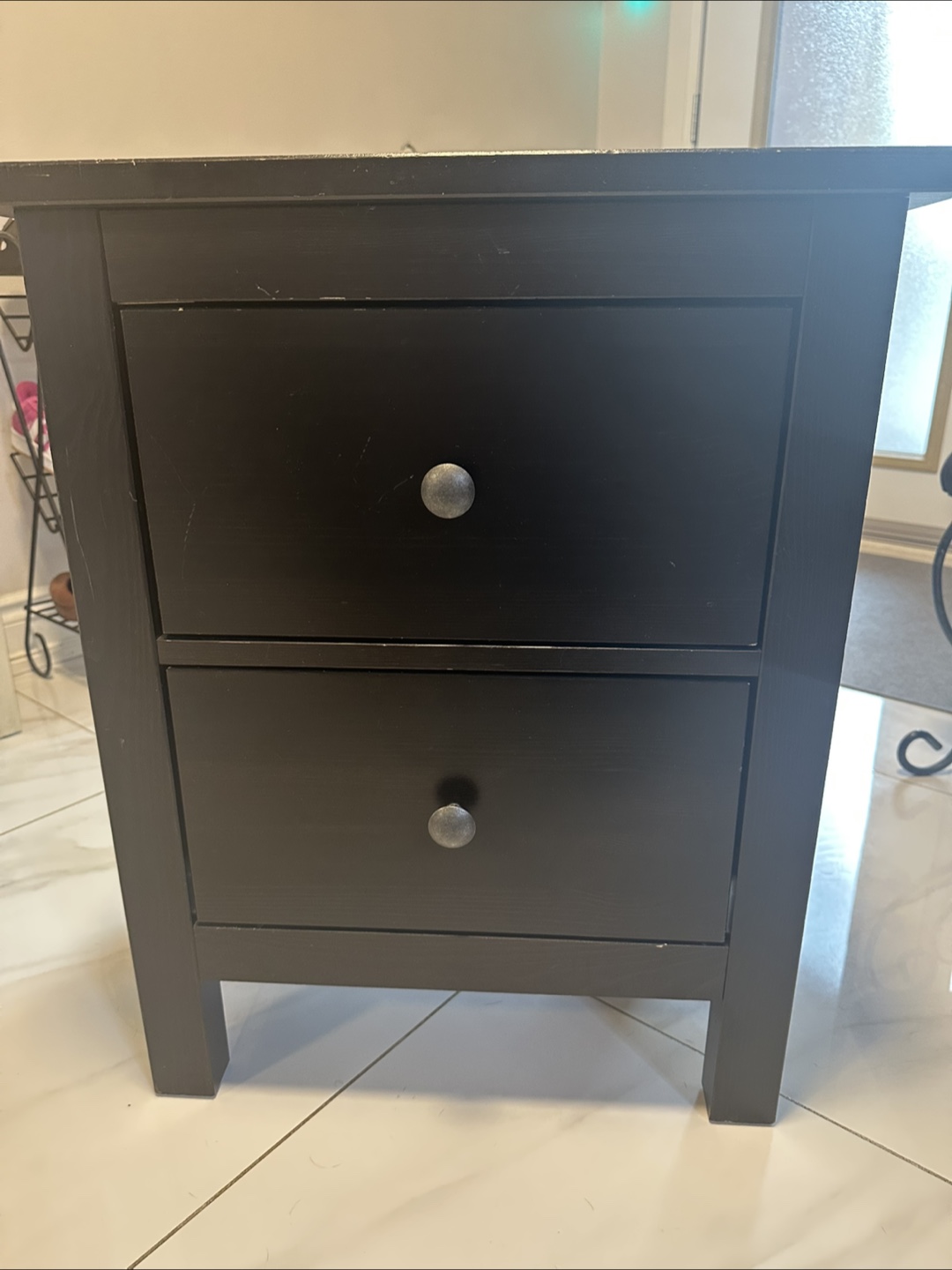 Brown/Black IKEA 2-Drawer Nightstand
