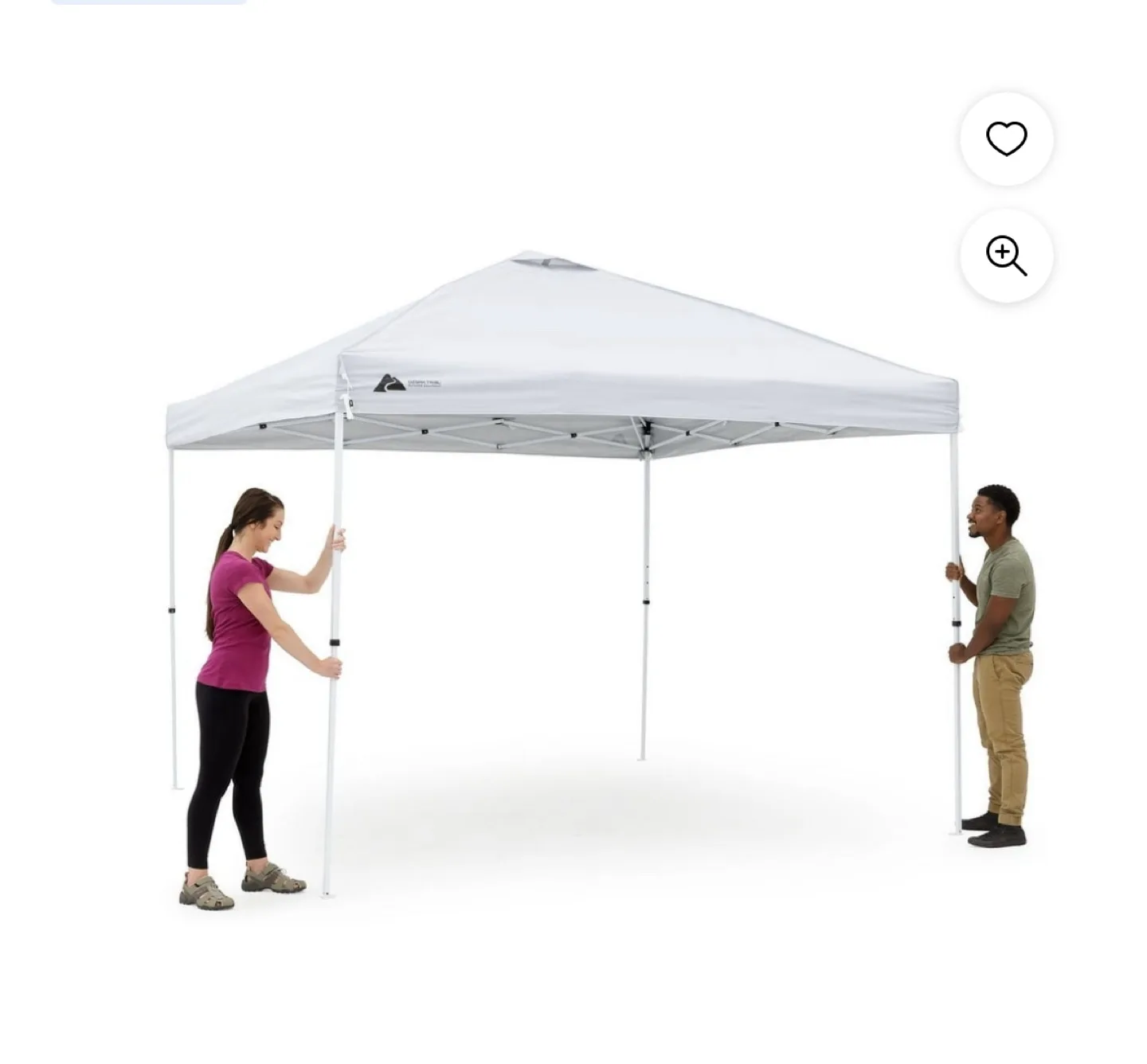 Ozark Trail 10x10 Straight Leg Instant Canopy - Gray thumbnail