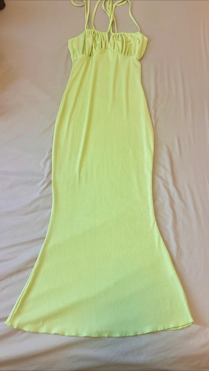 Lime Green Maxi Dress - Brand New thumbnail