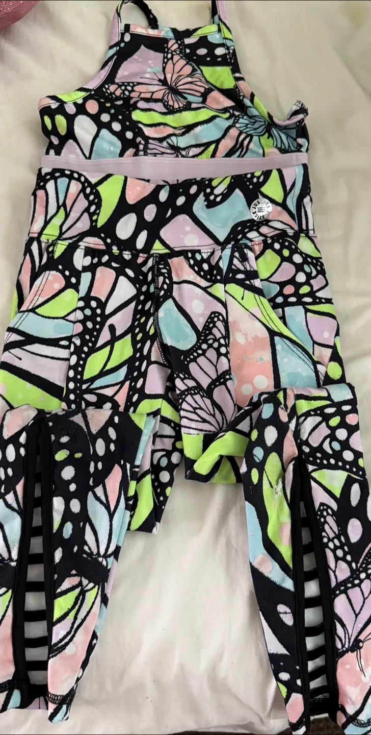 Justice Butterfly Print Outfit - Size XS (6) thumbnail