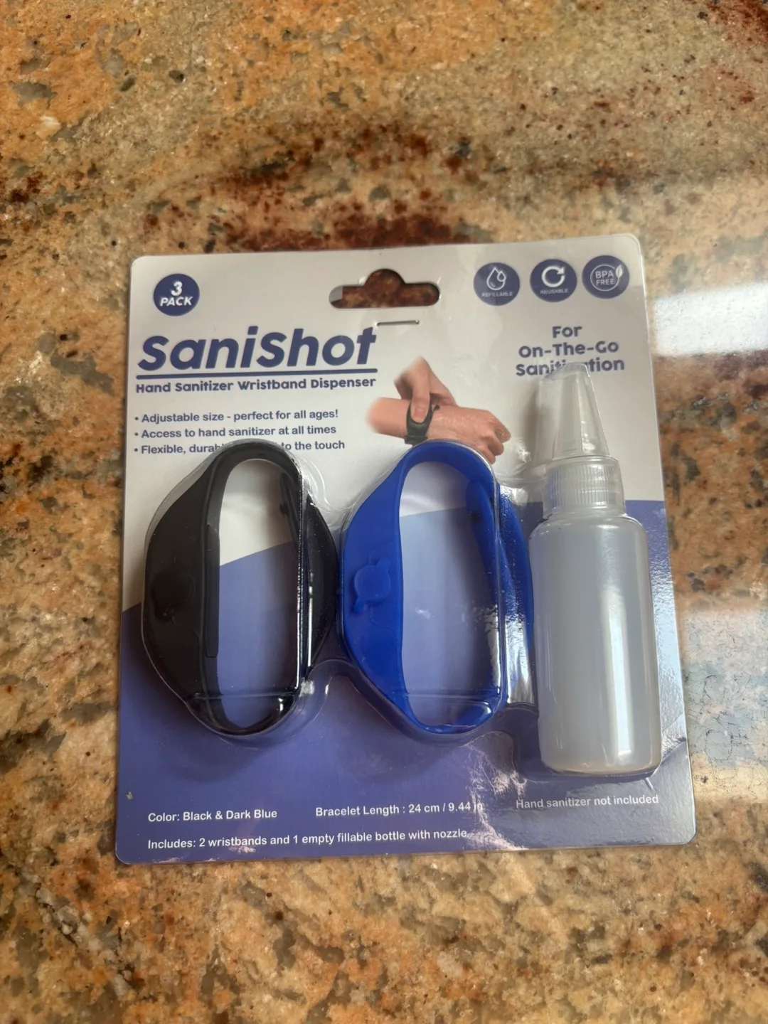 SaniShot Hand Sanitizer Wristband Dispenser thumbnail