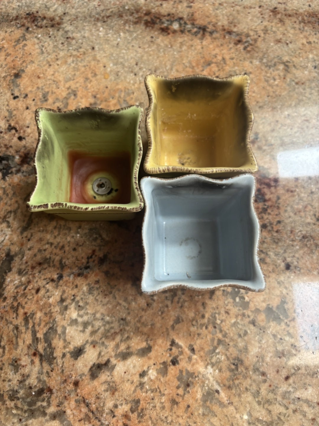 Set of 3 Small Decorative Pots