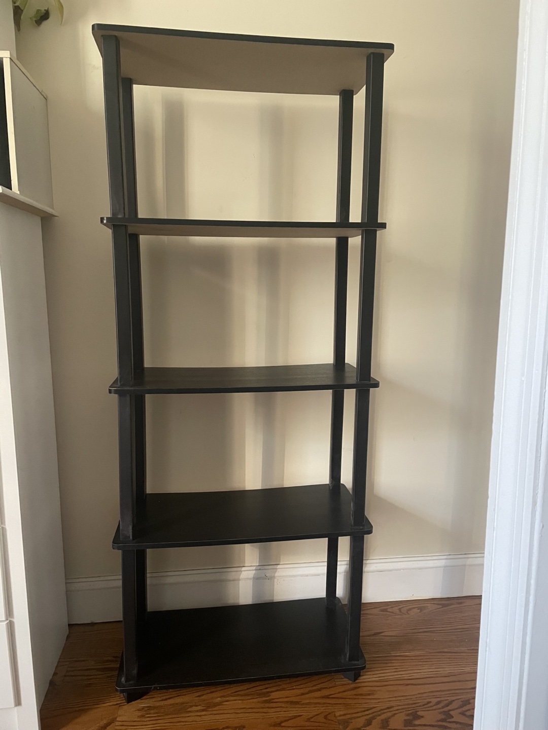 Black 5-Shelf Bookcase