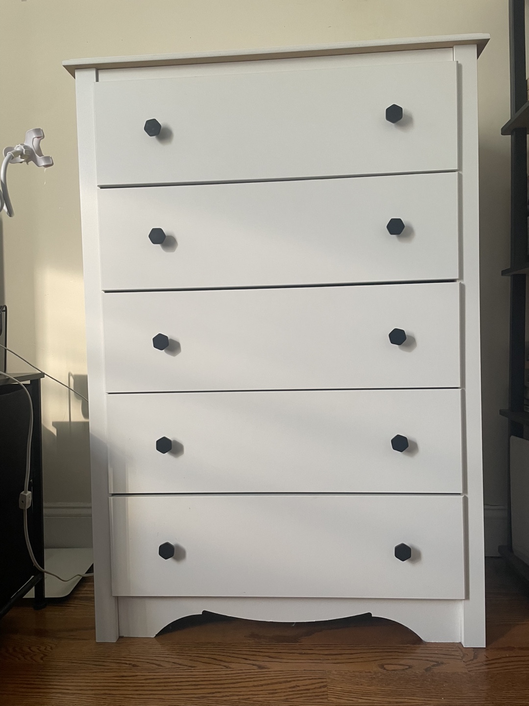 White 5-Drawer Dresser