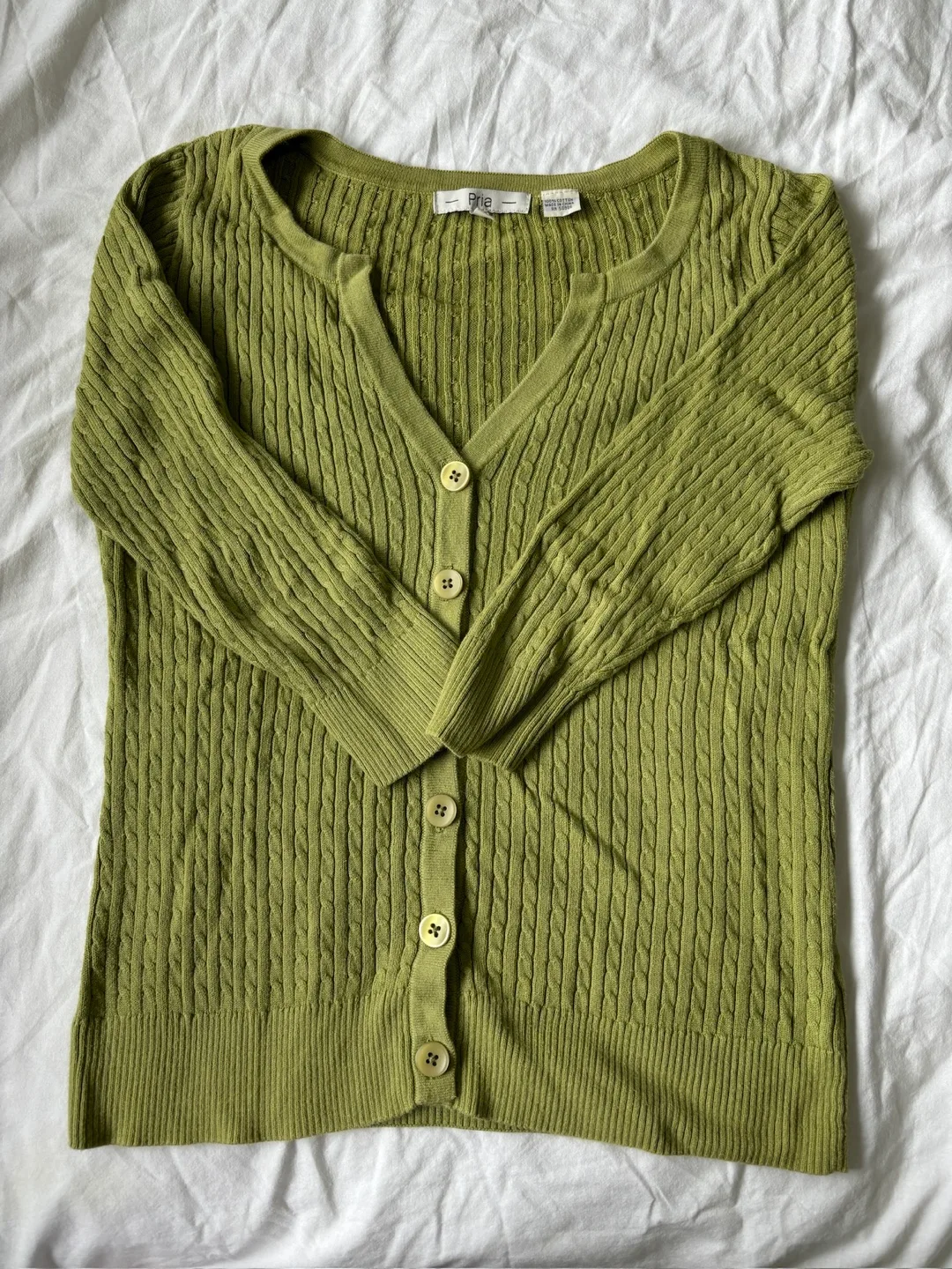 Pria Olive Green Cardigan - Size Small thumbnail