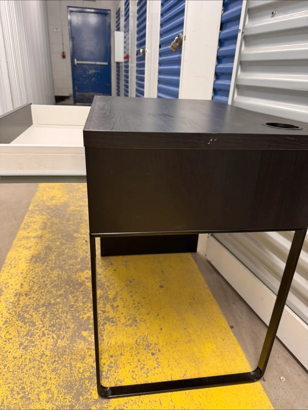 IKEA Desk with Drawer - Black thumbnail