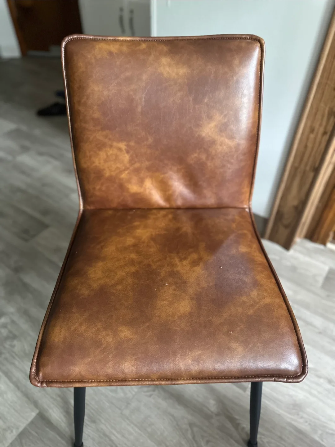 Brown Leather Dining Chairs thumbnail