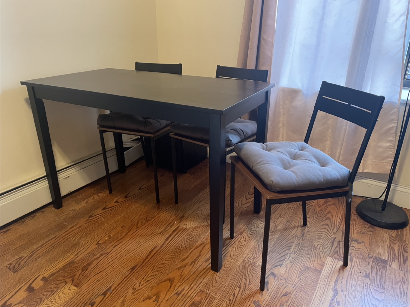 Black Table with Chairs