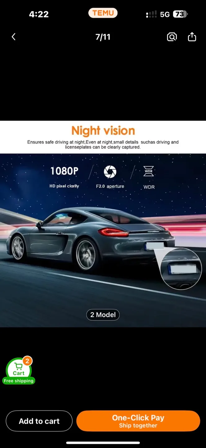 ZKCAMSPY 4-Channel 1080P Dash Cam thumbnail