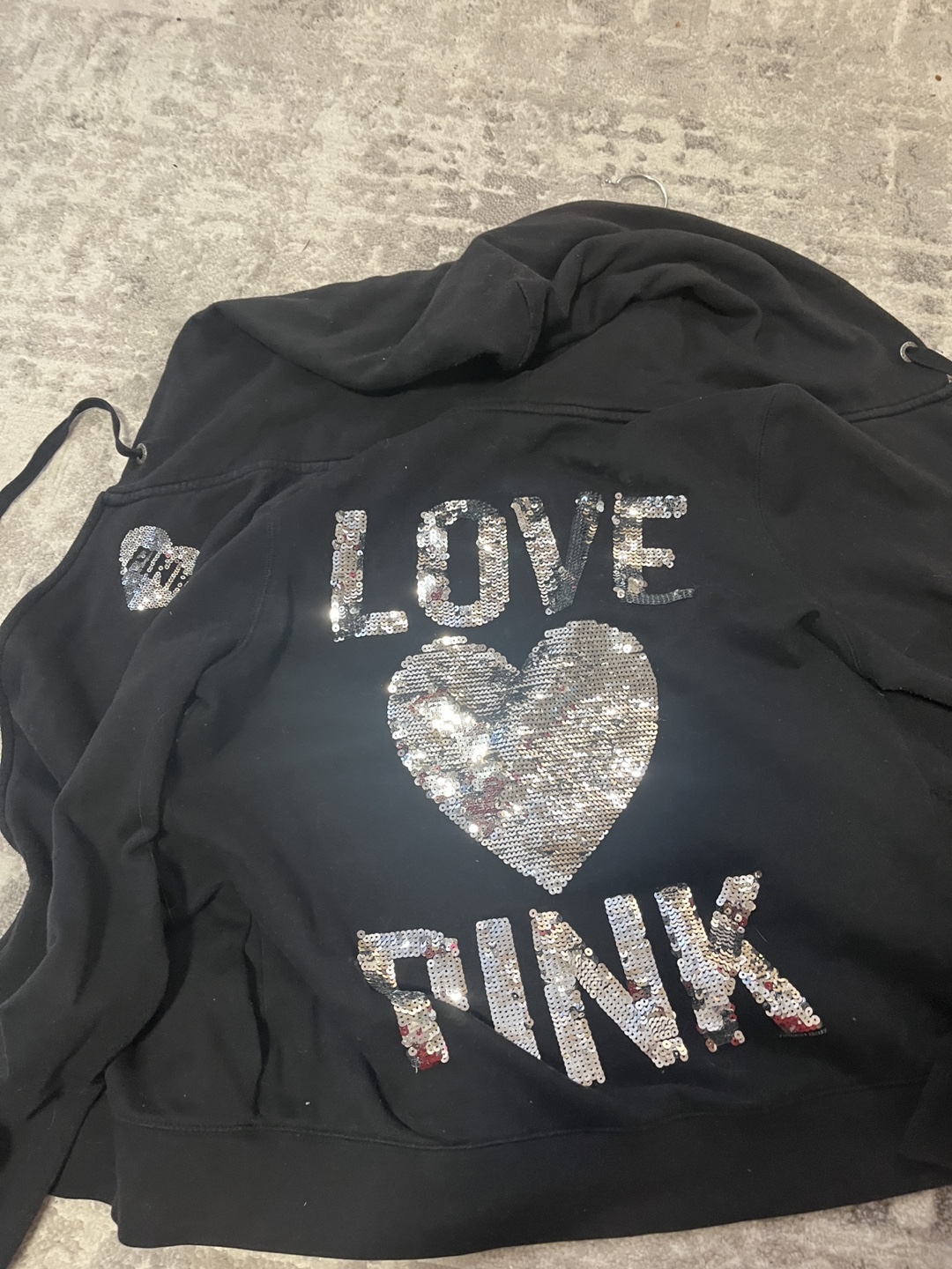 Victoria's Secret PINK Love Black Hoodie