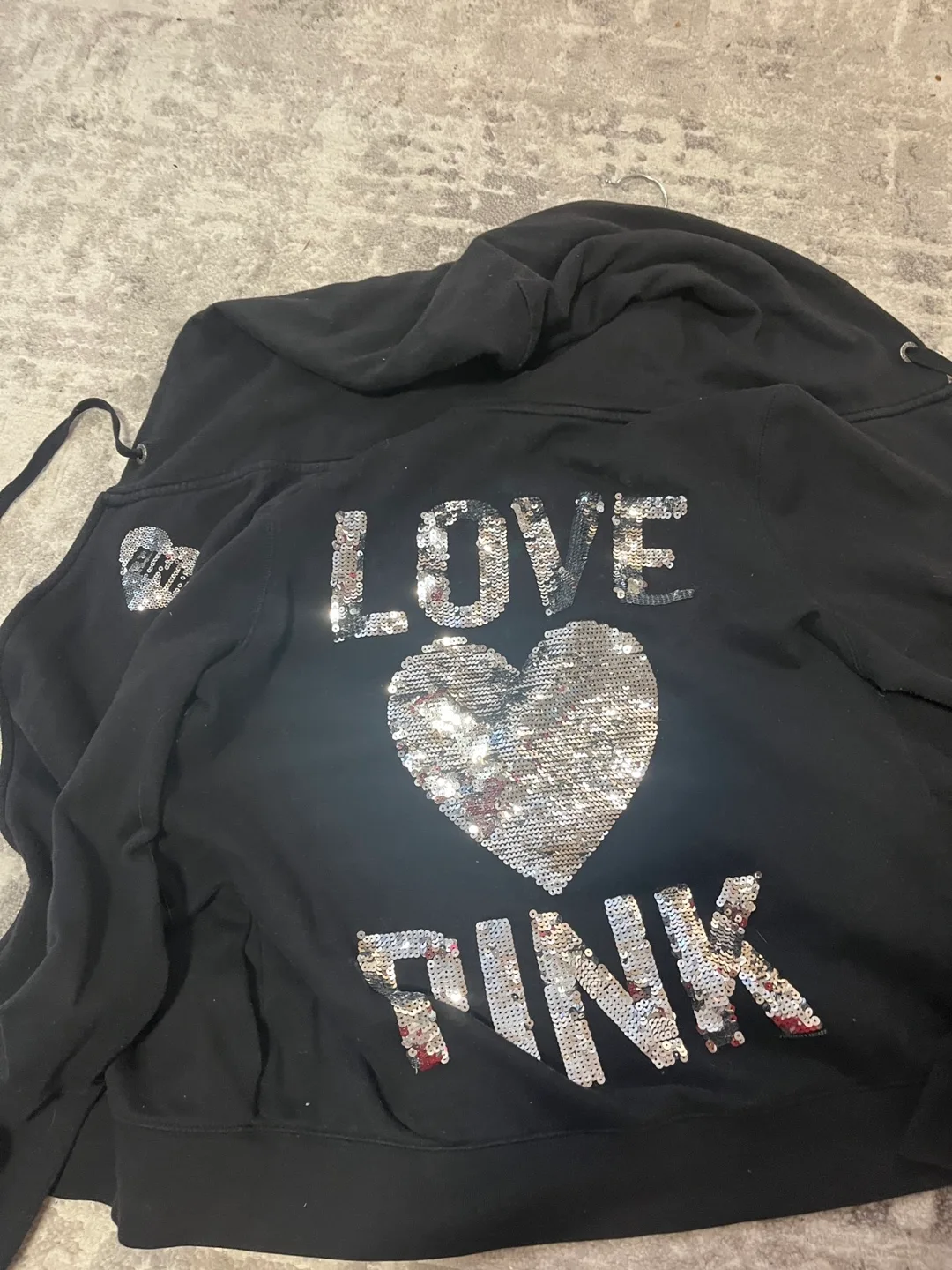 Victoria's Secret PINK Love Black Hoodie thumbnail