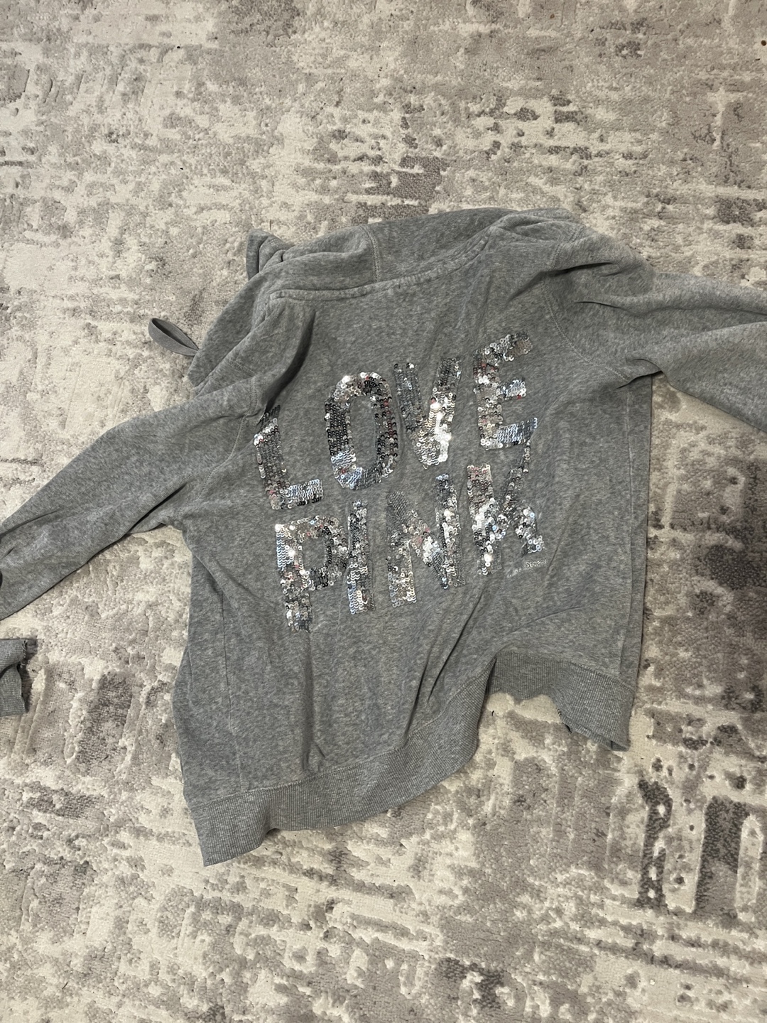 LOVE PINK Grey Zip-Up Hoodie