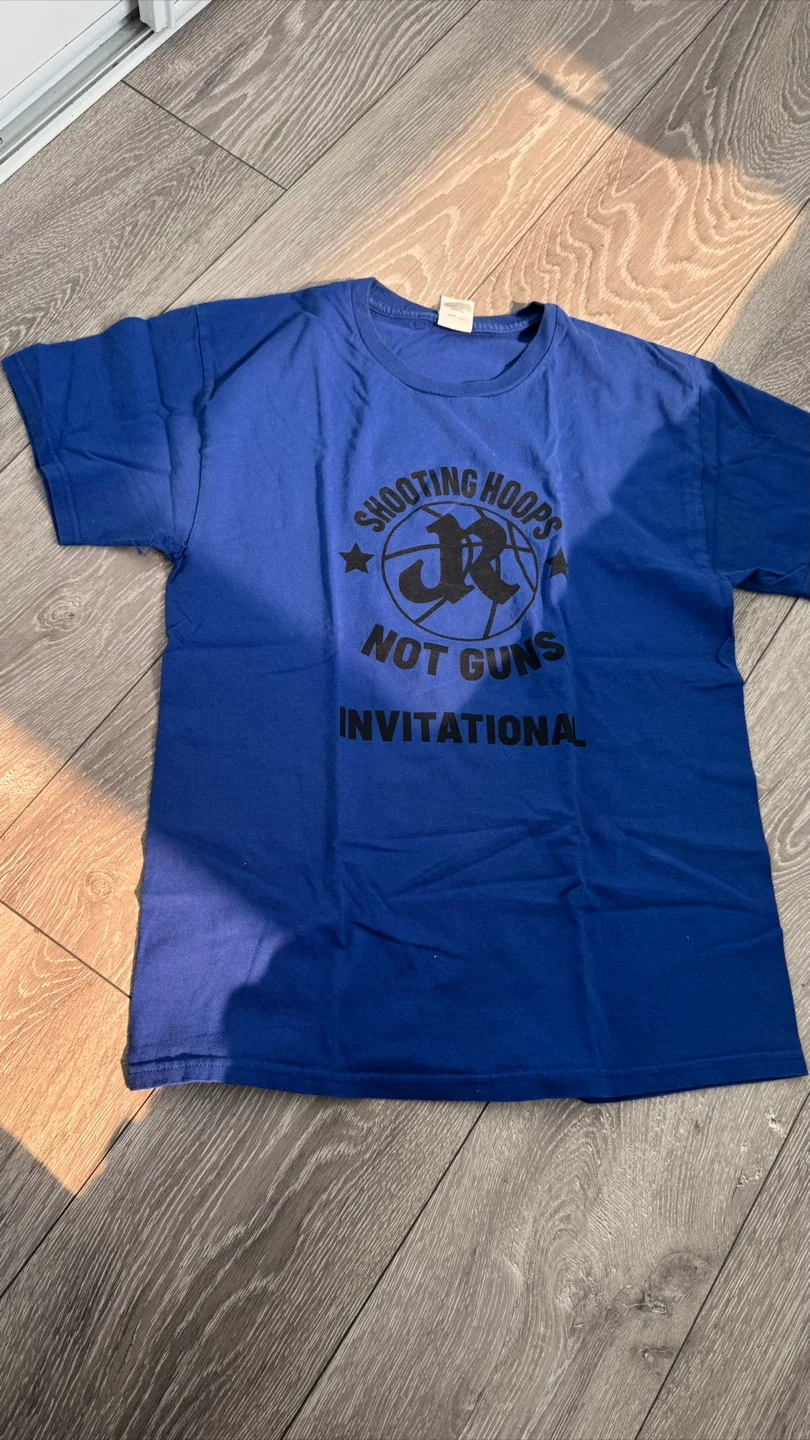Blue Shooting Hoops Not Guns Invitational T-shirt thumbnail