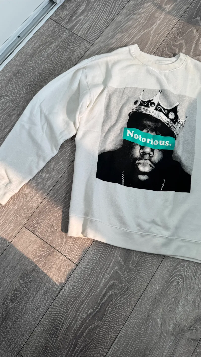The Notorious B.I.G. White Sweatshirt - Size S thumbnail