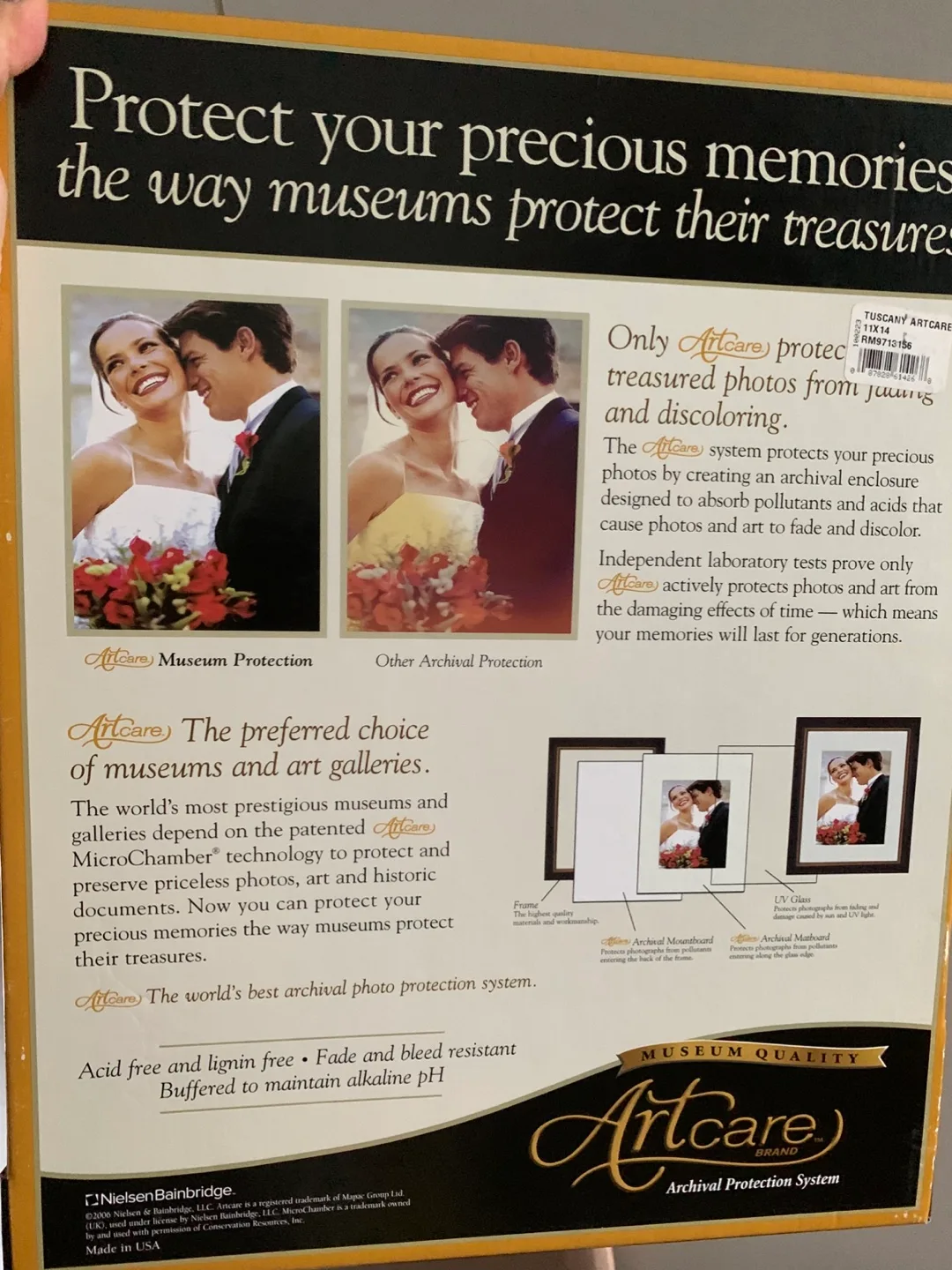 Artcare Archival Protection System Frame 11x14 image indicator(4)