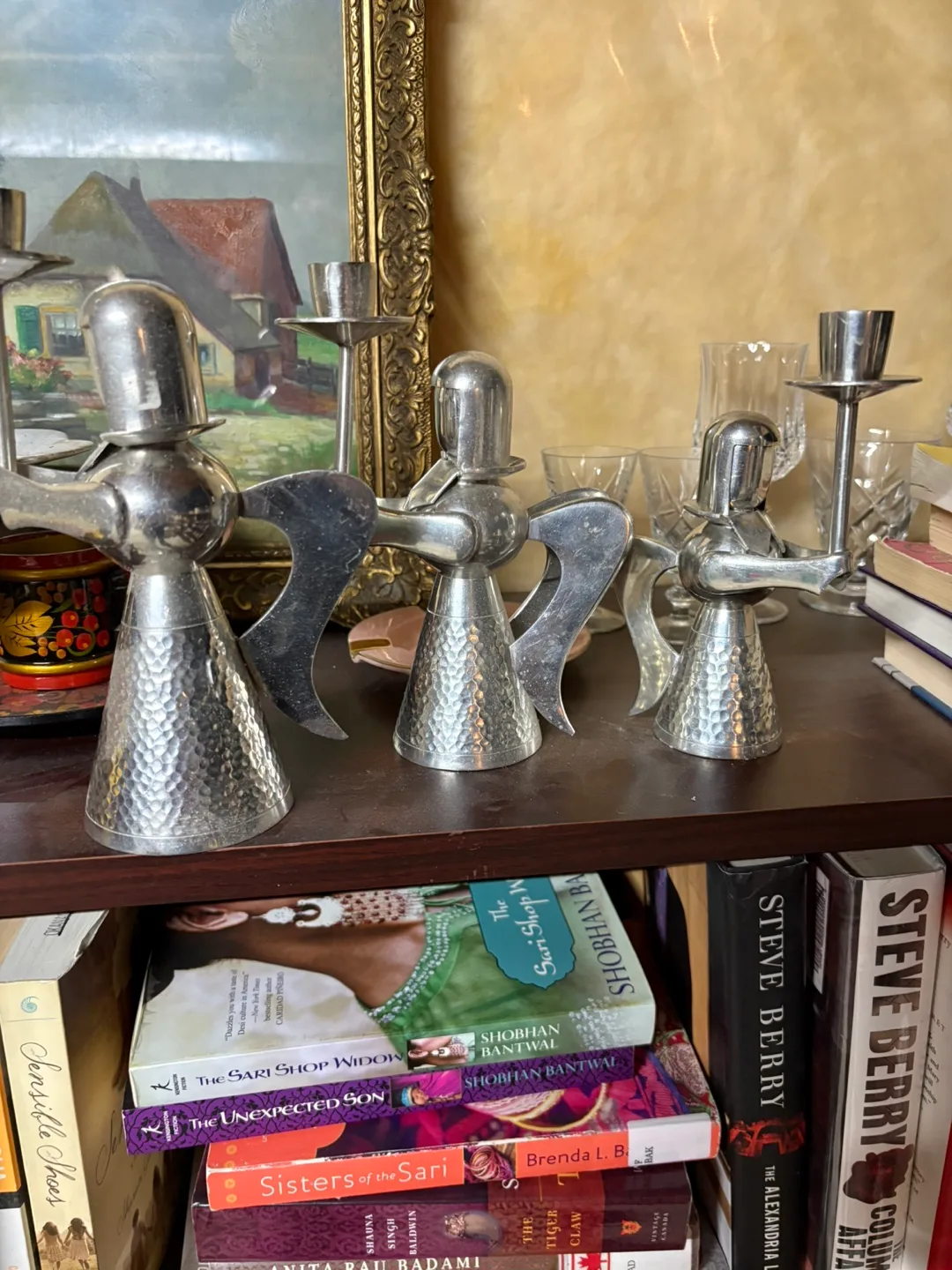Silver Angel Candle Holders (Set of 3) thumbnail