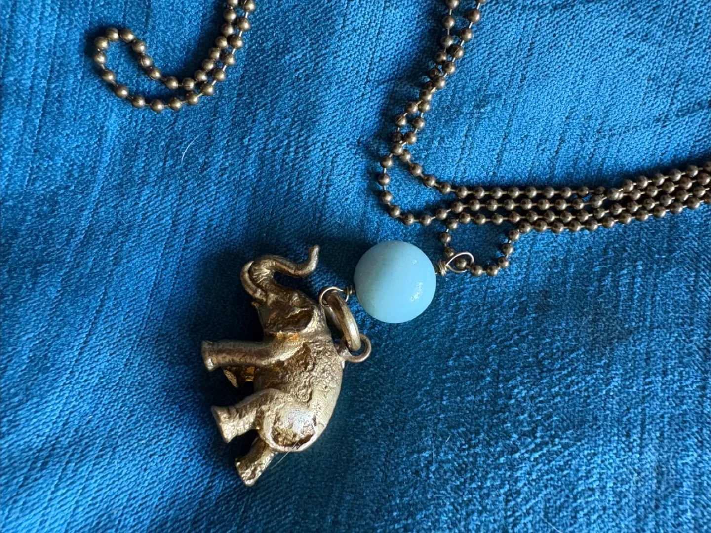 Elephant Pendants - Gold & Cream thumbnail