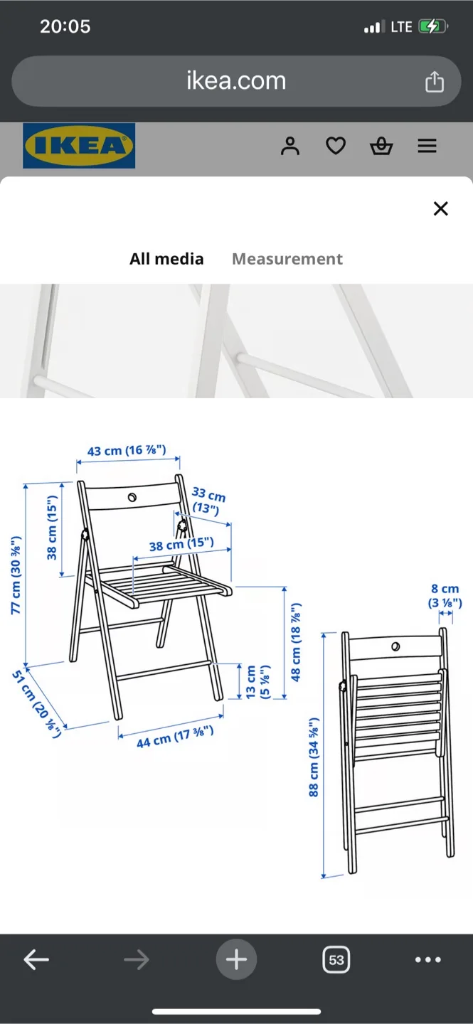IKEA Terje White Folding Chair image indicator(4)