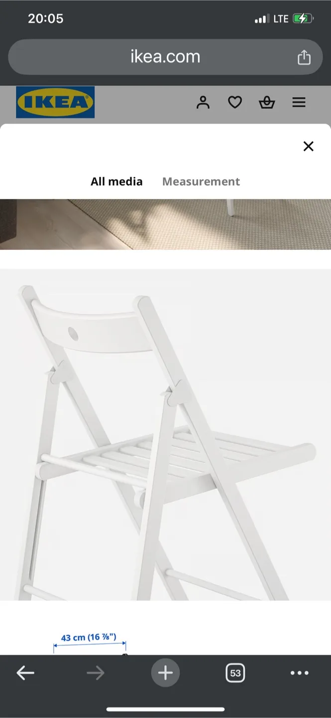 IKEA Terje White Folding Chair image indicator(5)