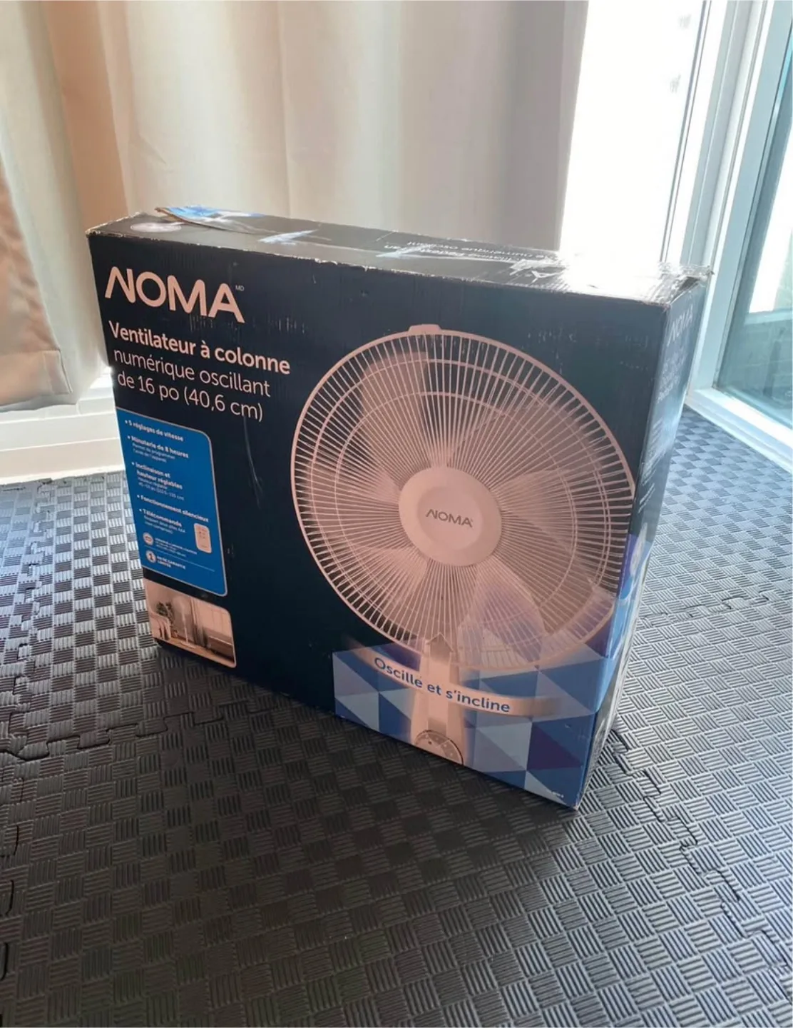 Noma 16-inch Oscillating Tower Fan - New in Box!