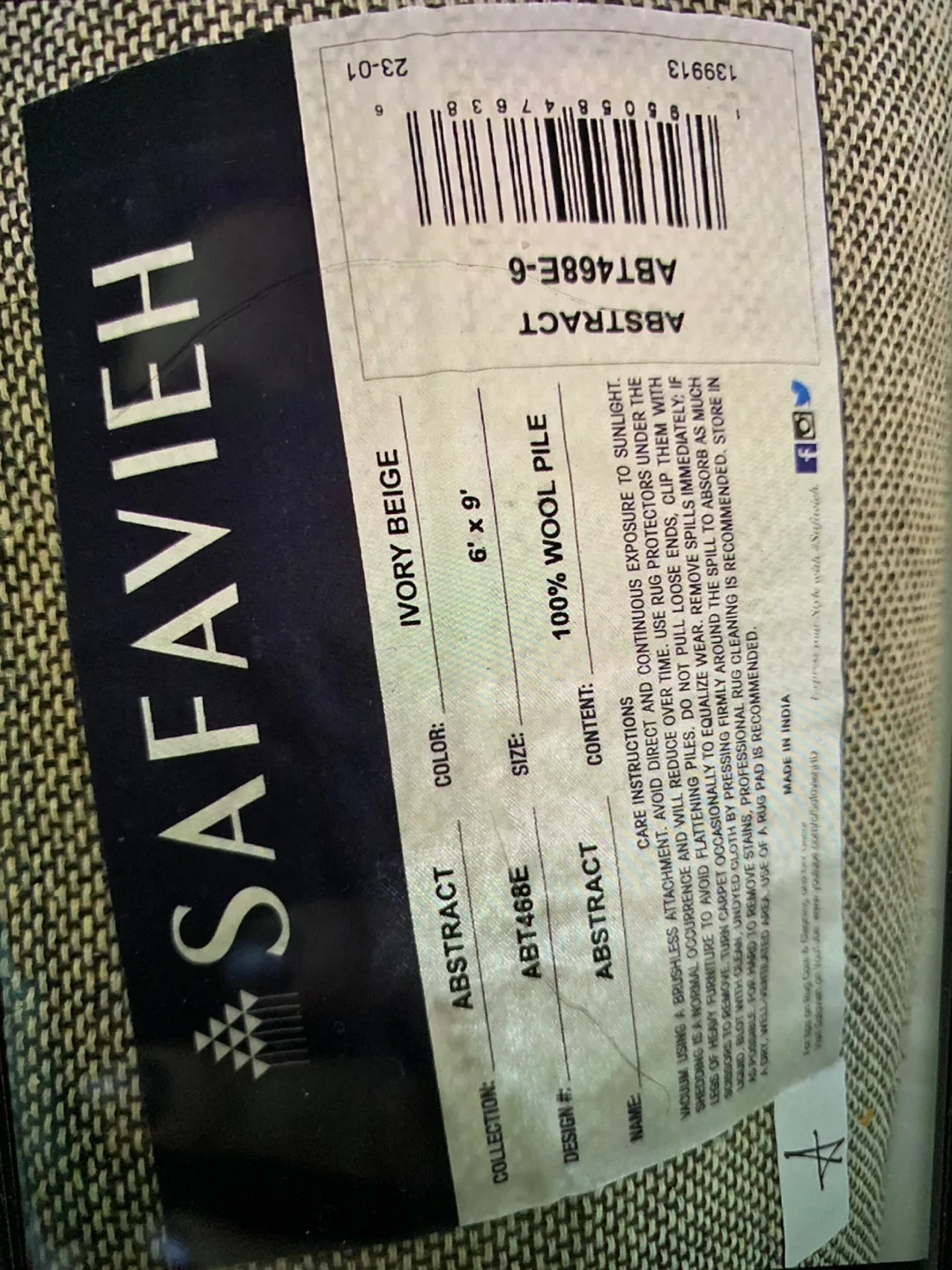 Safavieh Abstract Rug - Ivory Beige 6' x 9' image indicator(2)