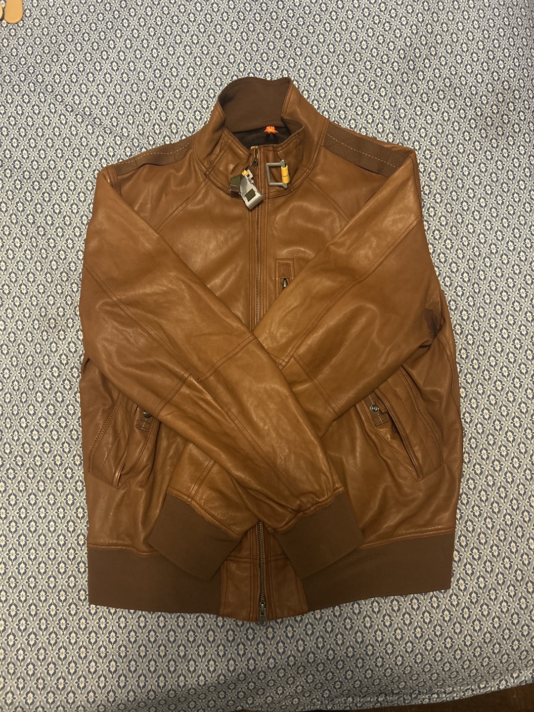 Vintage Parajumpers XXL Brown Leather Jacket