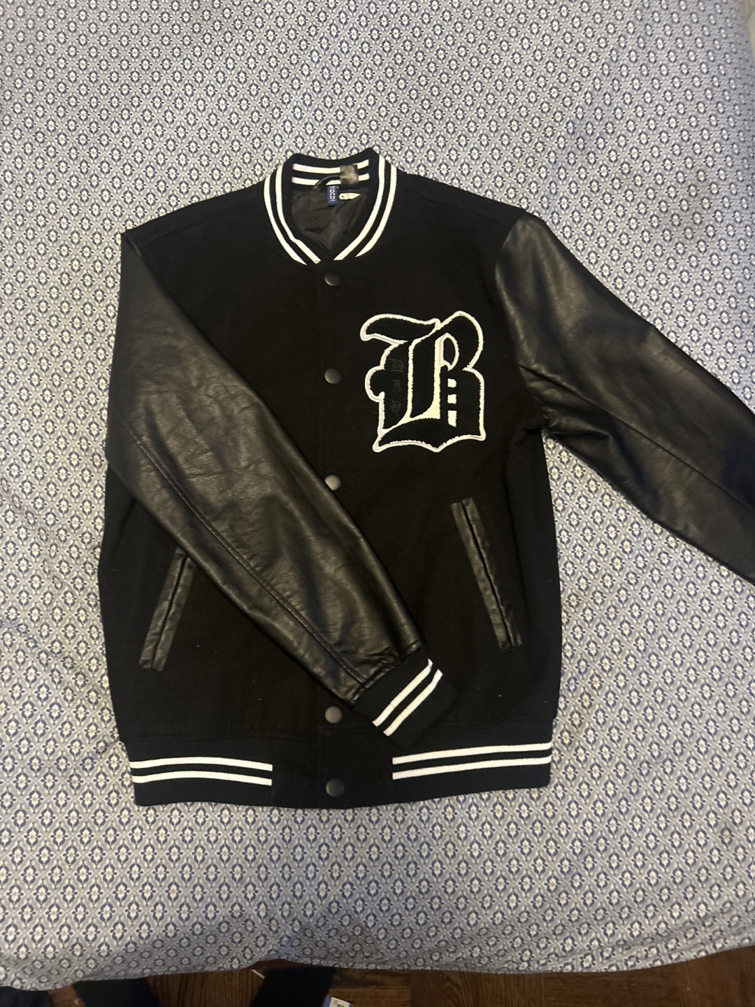 H&M Black Varsity Jacket